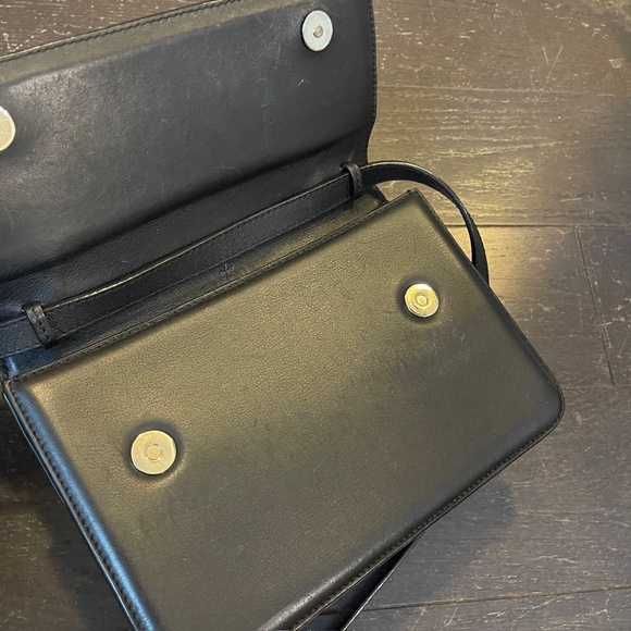 M2malletier La Fleur du Mal leather shoulder bag handbag clutch in black metal - Picture 13 of 16